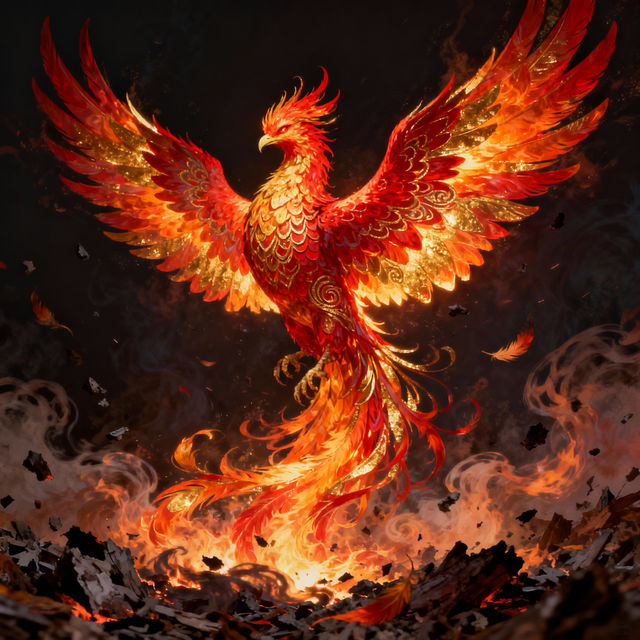 Beautiful Phoenix Drawings - AI Generated Art gallery