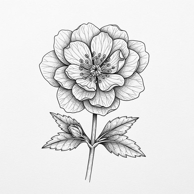Explore the Beauty of Flower Sketch Art gallery