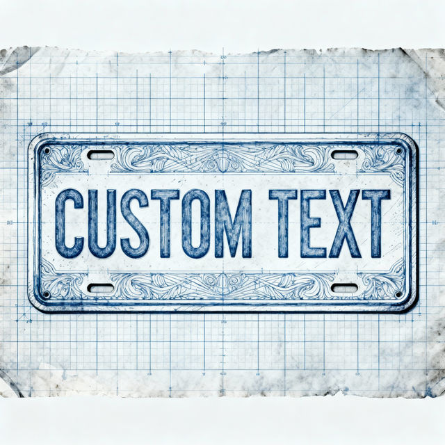 License Plate Drawings - AI Generated gallery