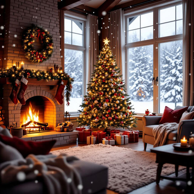 Create Festive Christmas Desktop Wallpaper with AI gallery