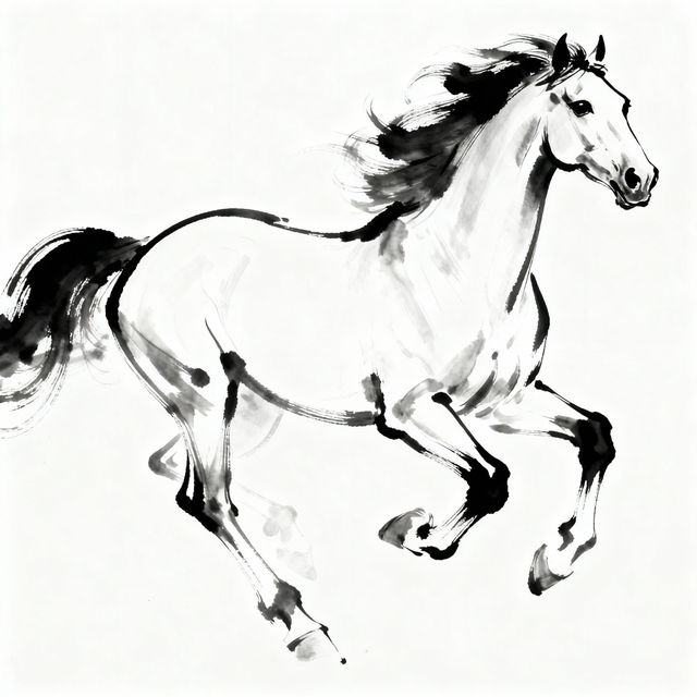 Horse Outline Drawings - AI Generated gallery