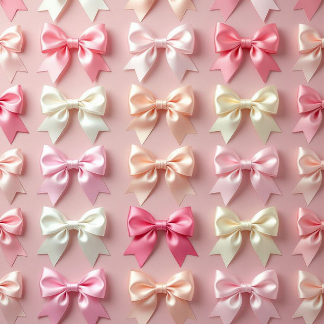 Pink Wallpaper with Bows - AI Generated gallery