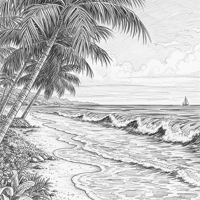 AI Beach Drawings Gallery gallery