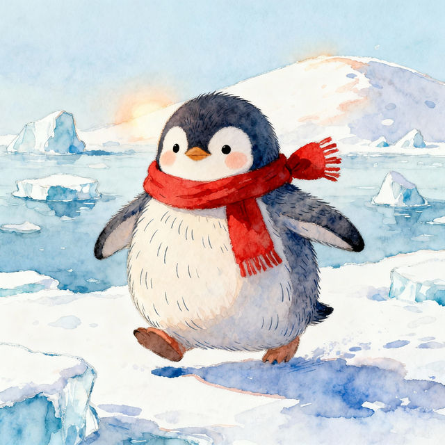 Drawing Of A Penguin gallery