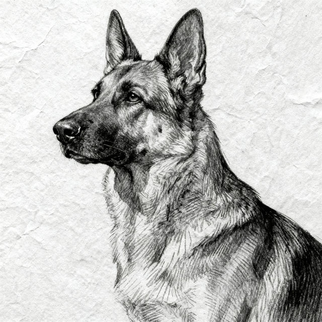 German Shepherd Drawings - AI Generated gallery