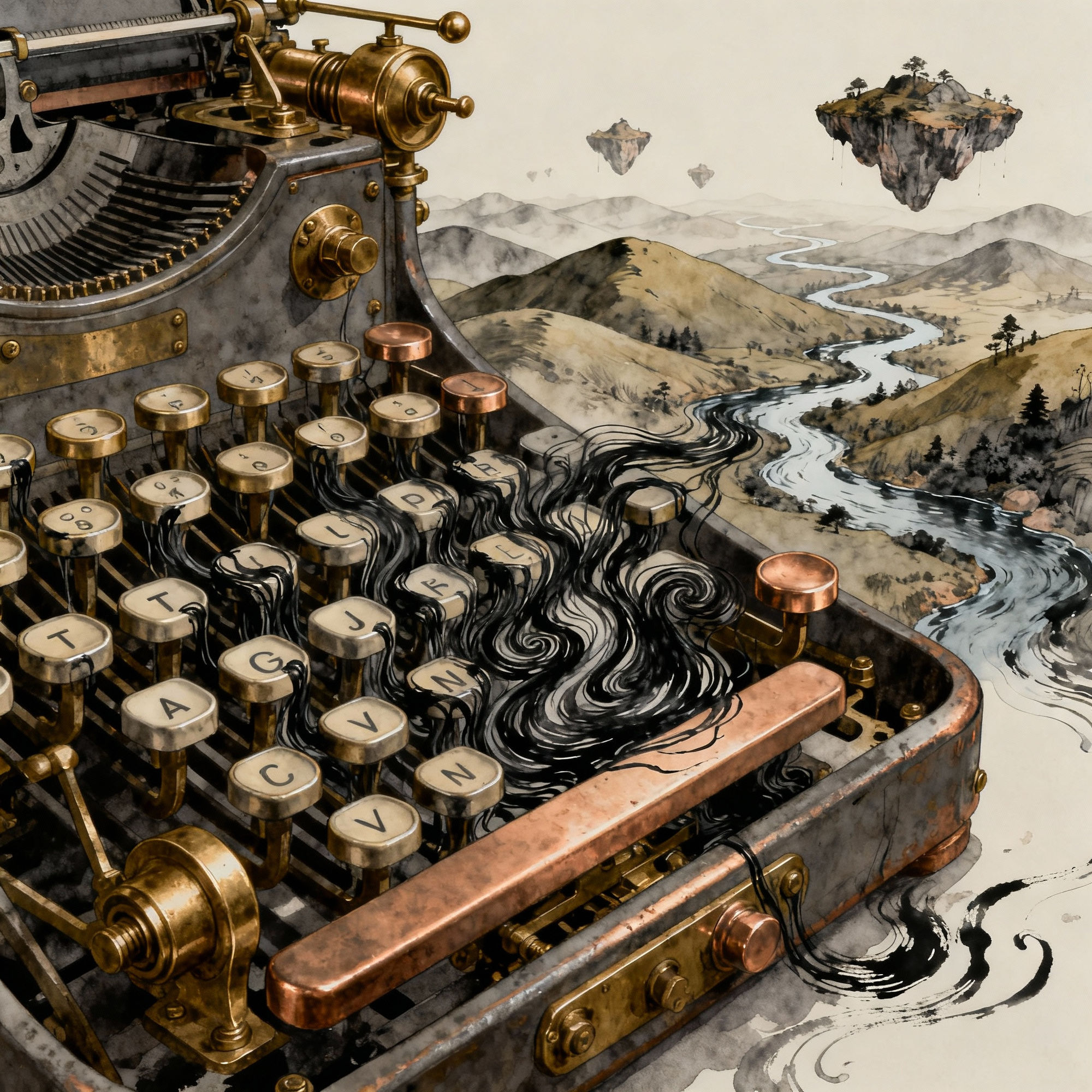 Keyboard Drawings - AI Generated Art