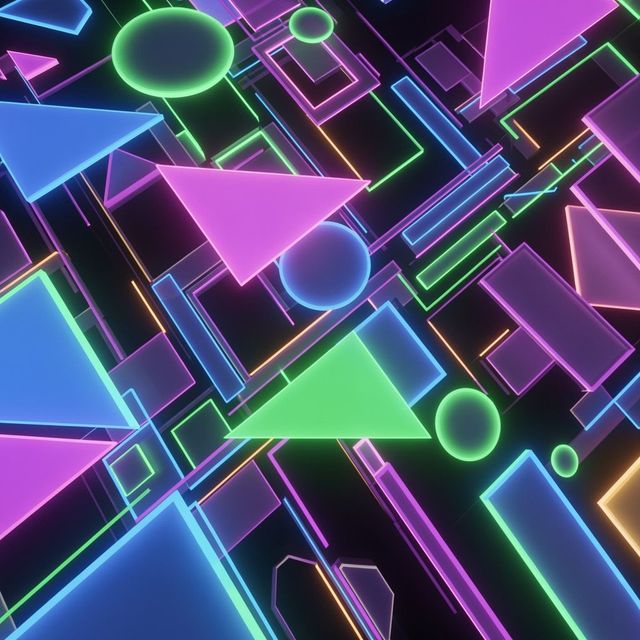 Vibrant Neon Wallpaper Generated by AI gallery