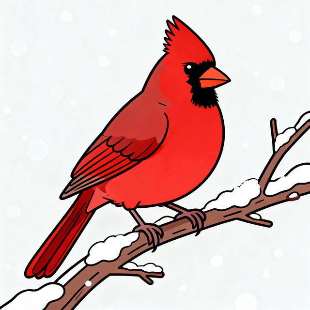 Easy Cardinal Drawings gallery