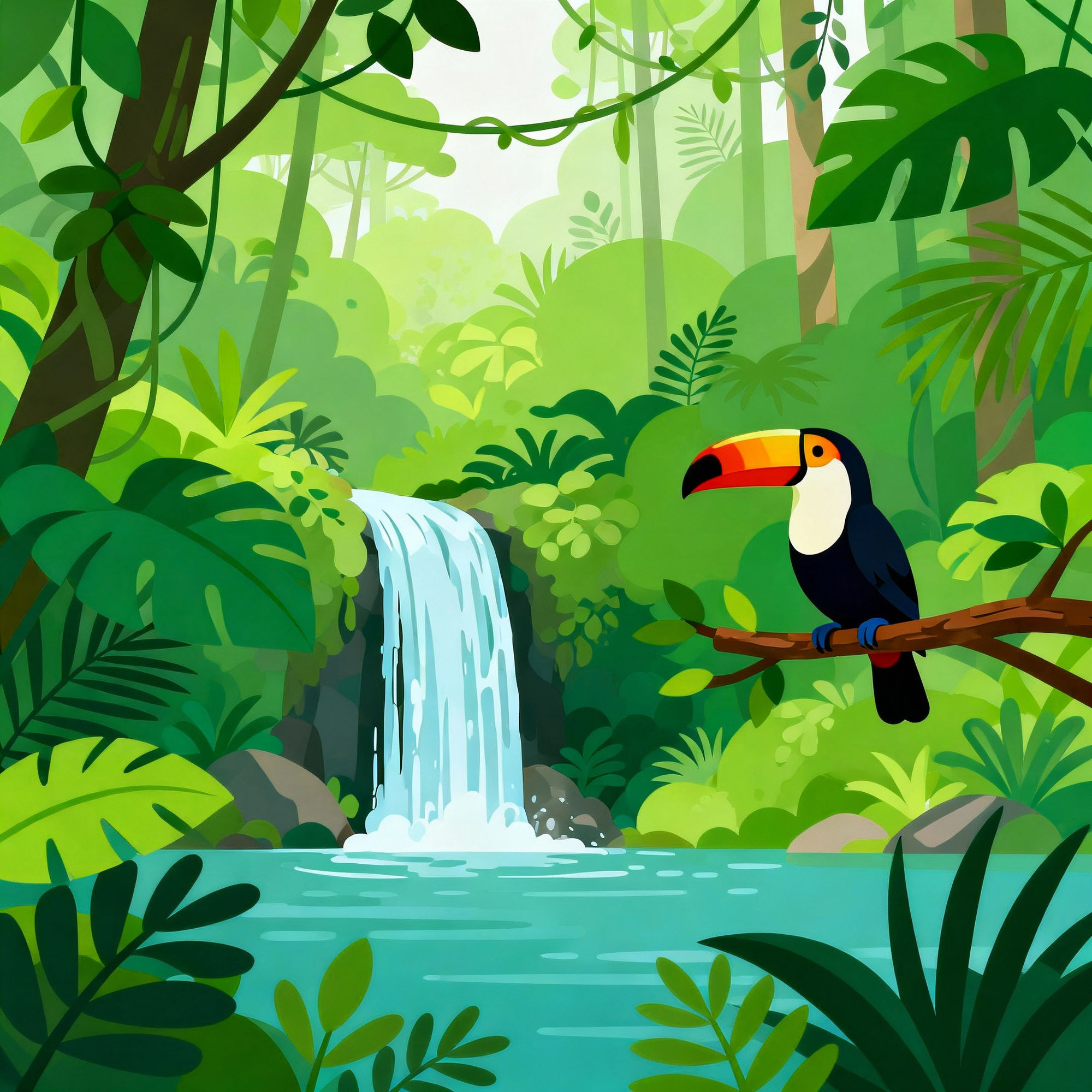 Easy Rainforest Drawing - AI Art Gallery