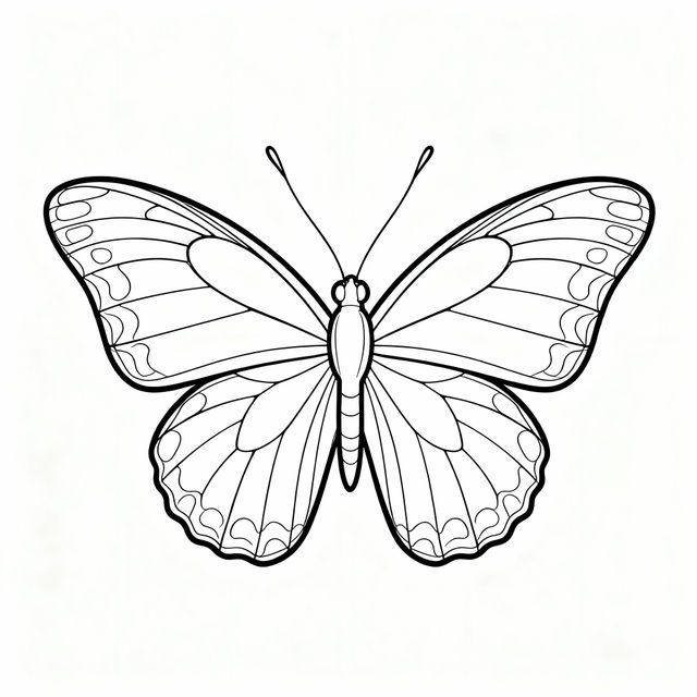 Butterfly Outline Drawings - AI Generated gallery
