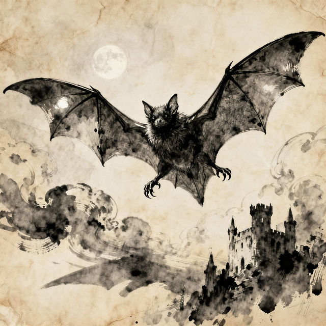 Drawing Bat Art - AI Generated gallery