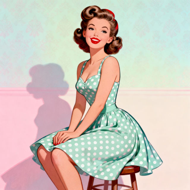 Pin Up Girl Drawings - Created With AI gallery