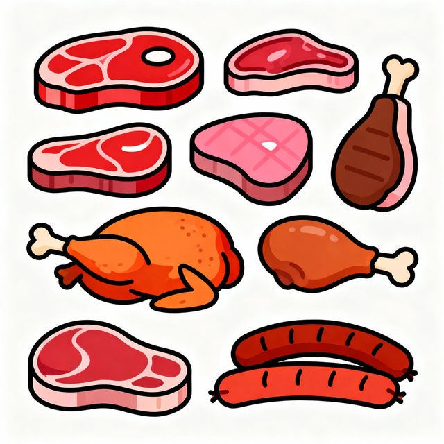 Meat Clip Art - Generated by AI gallery