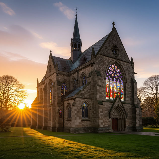 Picture Of A Church - Generated By AI gallery