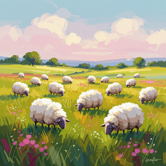 Sheep Art Prints - AI Generated gallery