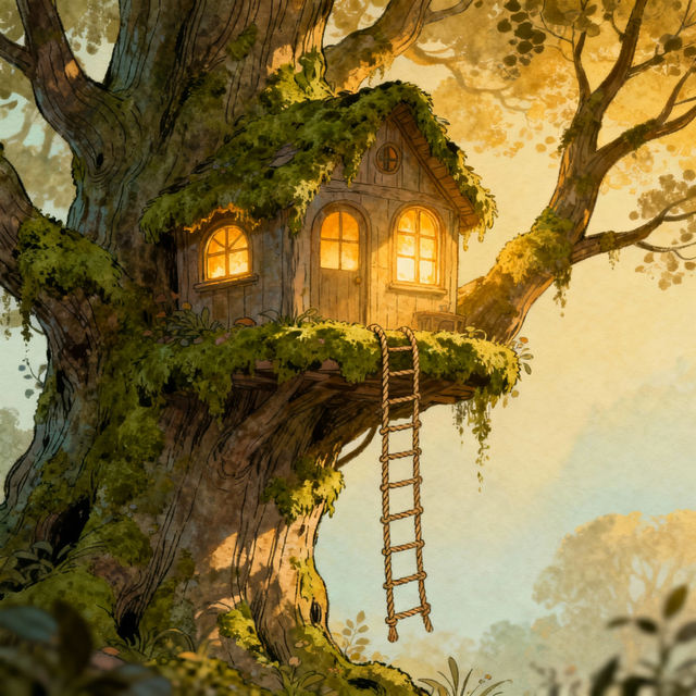 Tree House Drawings - AI Generated gallery