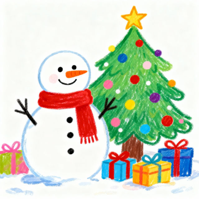 Christmas Drawings For Kids gallery