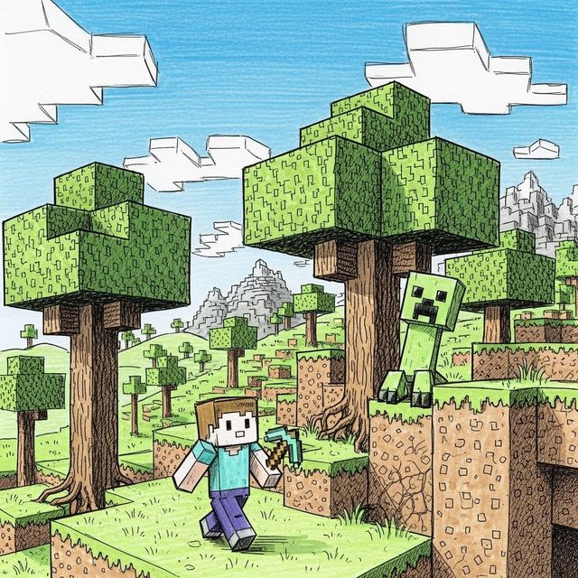 Explore AI-Generated Minecraft Drawings gallery