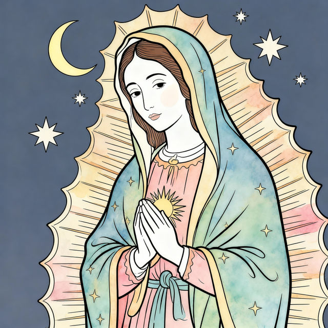 Easy Guadalupe Drawings gallery