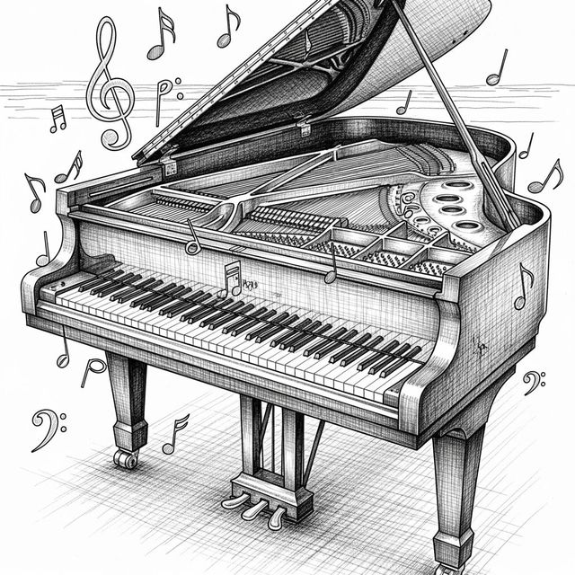 AI Piano Drawing Gallery gallery