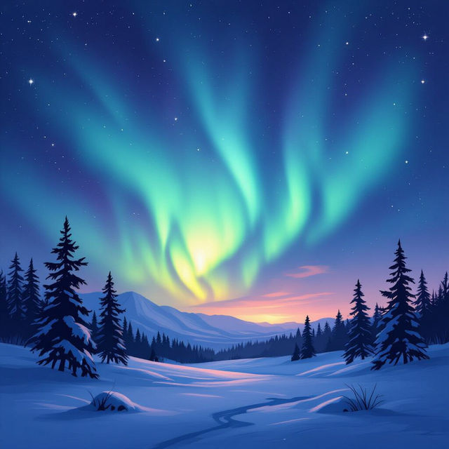 Aurora Borealis Drawings gallery