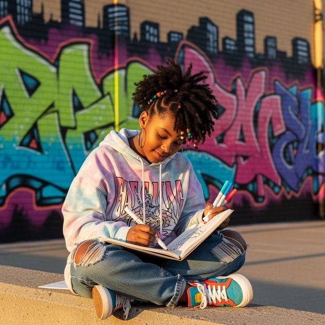 AI Black Girl Drawing Generator gallery