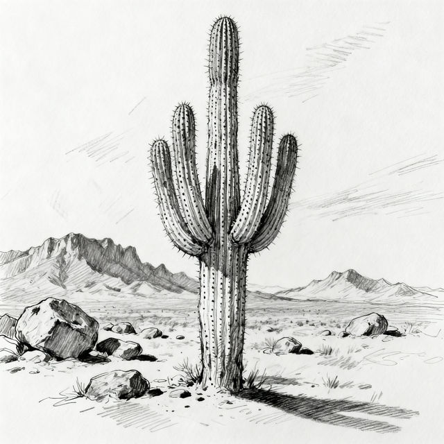 Cactus Sketches - AI Generated Art gallery