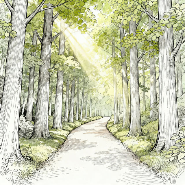 Woods Drawing Easy gallery