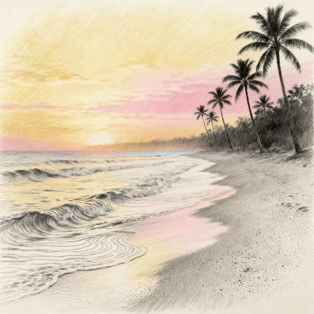 Drawings Of The Beach gallery