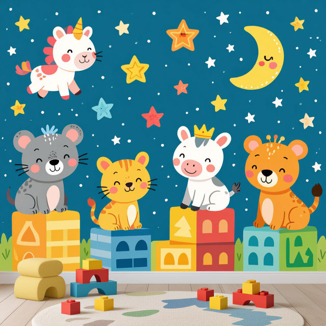 Kids Playroom Wallpaper - Made With AI gallery