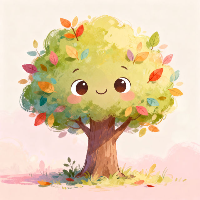 Cute Tree Drawings - AI Generated Art gallery