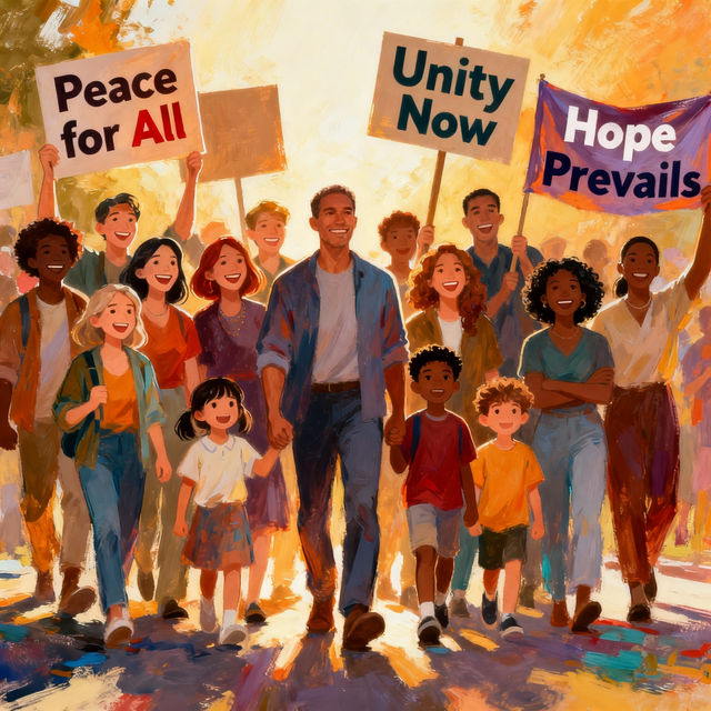 People Protesting Drawings - AI Generated Art gallery