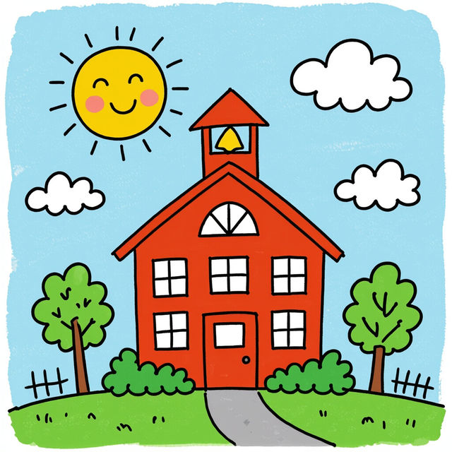 Easy School Drawings gallery