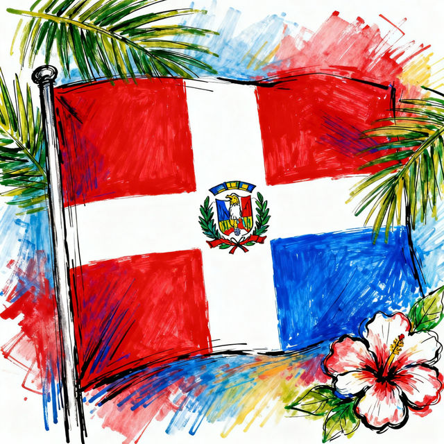 Dominican Republic Flag Drawings gallery