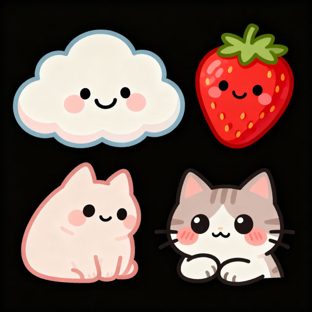 Kawaii Drawings - Made With AI gallery