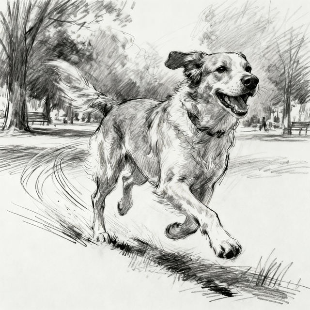 Dog Running Drawing gallery