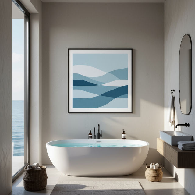 Bathroom Art Prints - AI Generated gallery