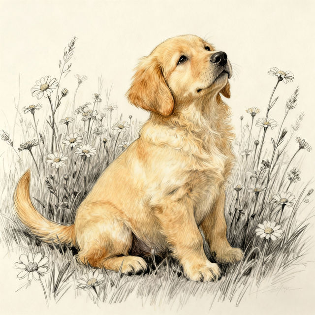 Dogs Drawing - AI Art gallery