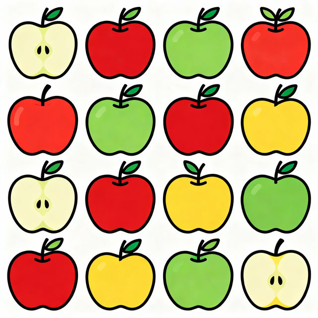 Apples Clip Art - Made With AI gallery
