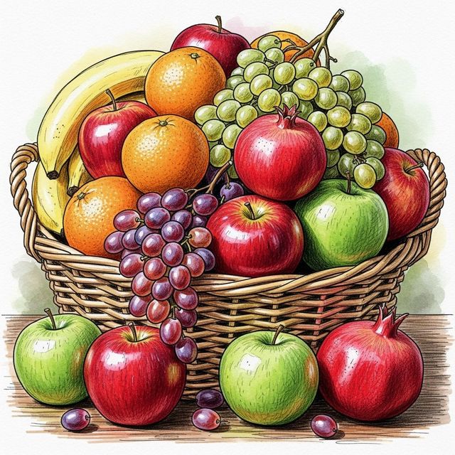 Explore AI-Generated Fruit Drawings gallery