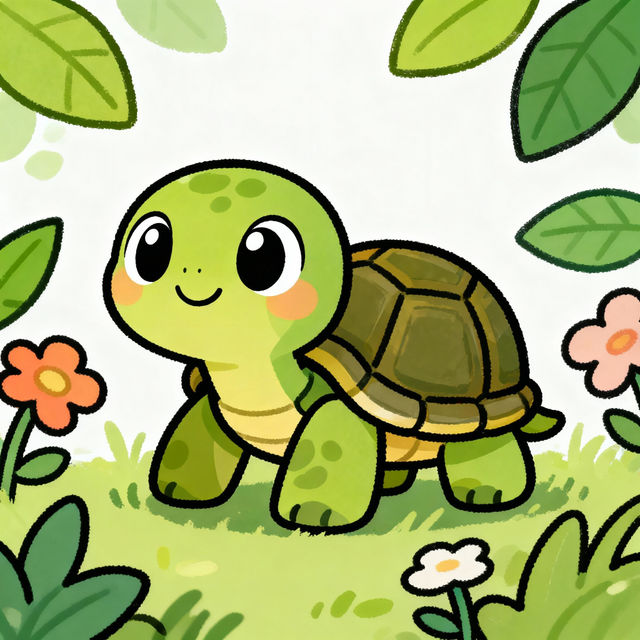 Turtle Drawing For Kids gallery