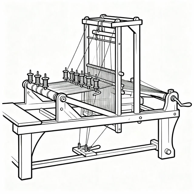 Spinning Jenny Drawings - Easy AI Art gallery