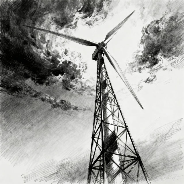 Wind Turbine Drawings - Made With AI gallery