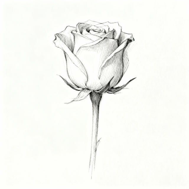 Easy Rose Sketch gallery