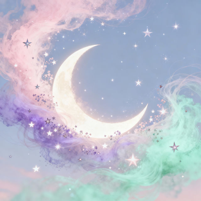 Moon and Stars Drawings - AI Generated Art gallery