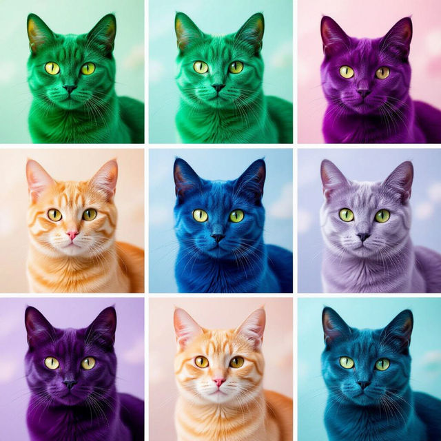 Cat Colors Pictures - Made With AI gallery