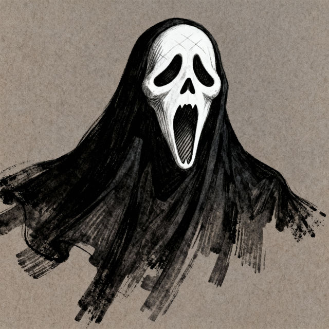 Drawing Of Ghost Face gallery