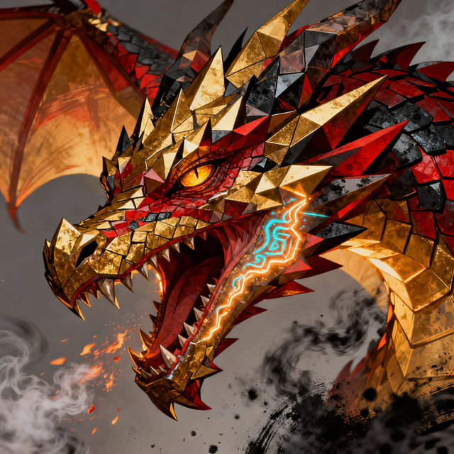 Cool Dragon Head Drawings - AI Generated gallery