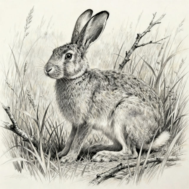 Hare Drawings - Made With AI gallery