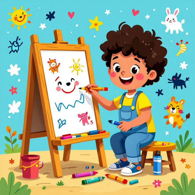Kids Drawing Easel Art - Made With AI gallery